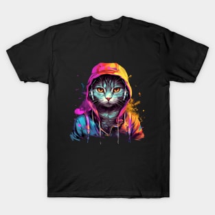 Cool Colorful Cat T-Shirt